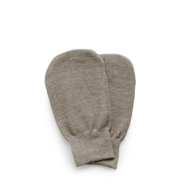 Handschuhe aus Leinen für Hamam Ein Paar - 2 Stück