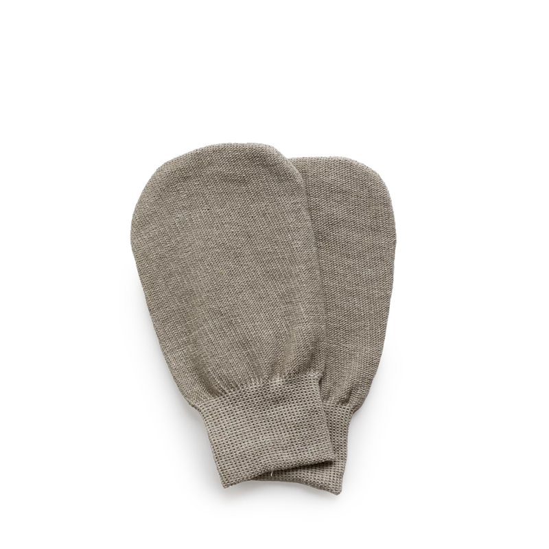 Handschuhe aus Leinen für Hamam Ein Paar - 2 Stück